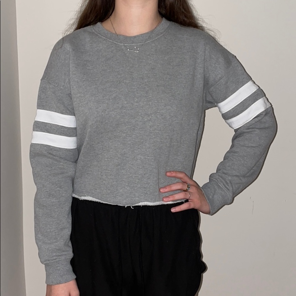 Grey Cropped Sweater